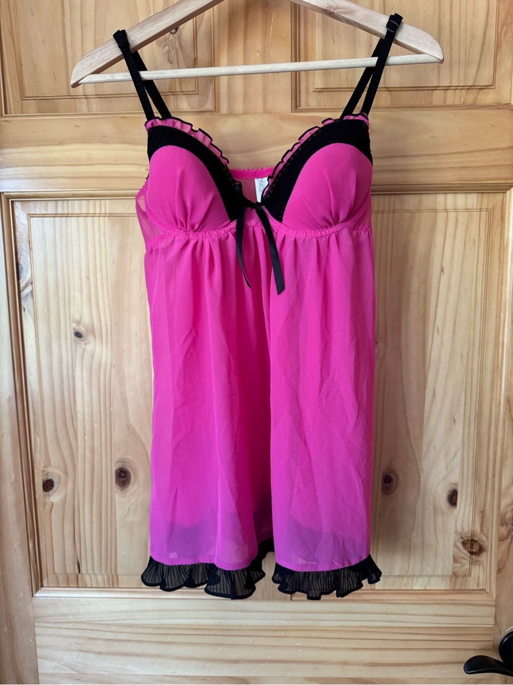 Gilligan & O’Malley lace trim babydoll chemise nightie size medium